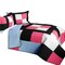 3-Piece Full/Queen Quilt Set with Handmade Geometric Patchwork and Texture